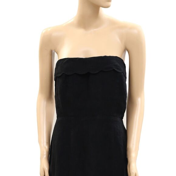 Anthropologie Black Tube Maxi Dress Strapless Cutwork Classic Evening S 284265 - Picture 2 of 4